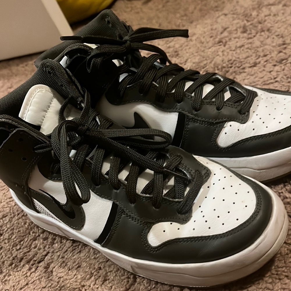Green Nike Dunks High up